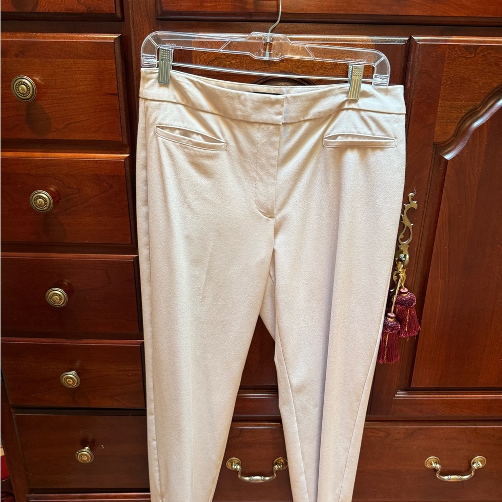 Talbots Cream Trousers Classic Straight-Leg